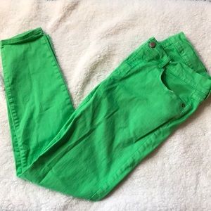GAP Green Skinny Jeans